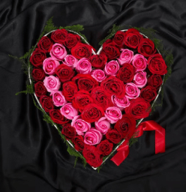 Heart-Shaped Rose Bunch